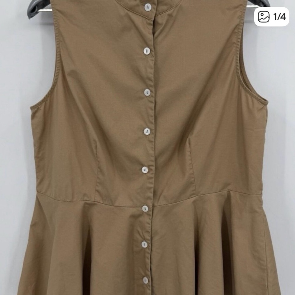 Pomander Place By Tuckernuck Tan Sleeveless Paulina Top M Medium 100% Cotton